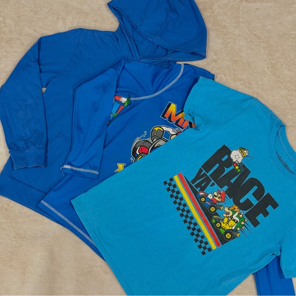 3-Pack Super Mario Tops, Boys Size 10-12